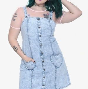 Blackheart Hottopic Denim Heart Overalls
